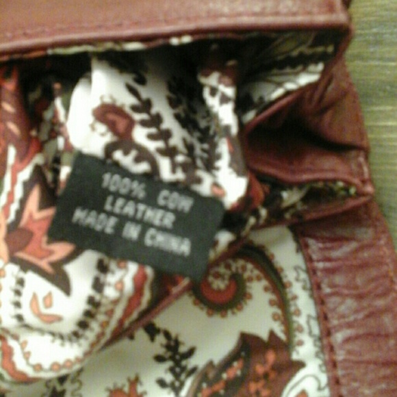 Womens Red Leather Clutch Purse - Picture 3 of 8